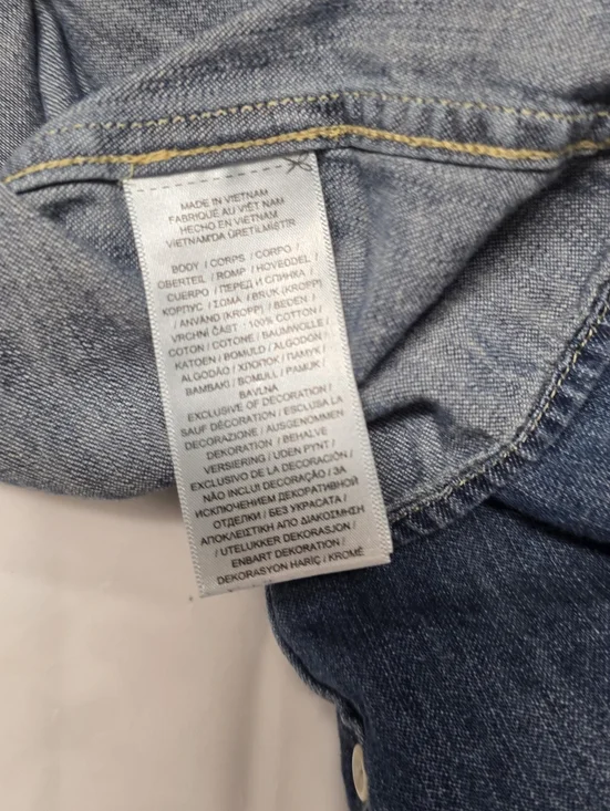 Ralph Lauren Navy Denim Button-Front Girls' Dress - Picture 8 of 8